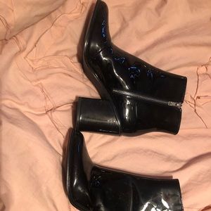 Calvin Klein Black Faux Leather Boots